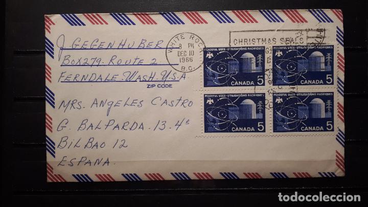 Sellos: CANAD&Aacute; . A&Ntilde;O 1966. CARTA postal . - Foto 2