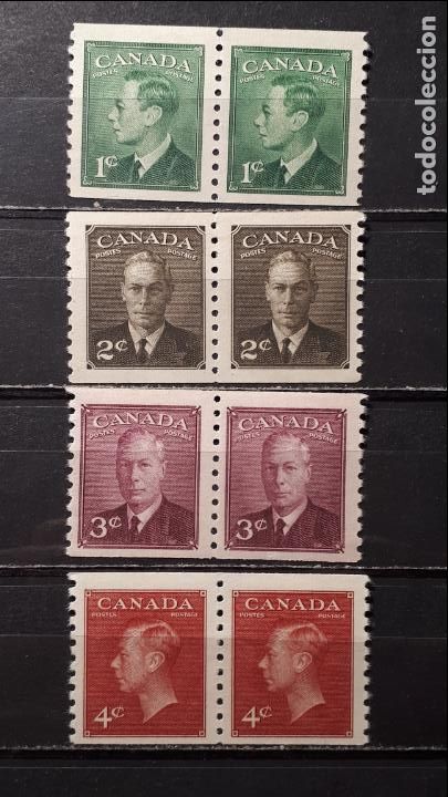 Sellos: CANAD&Aacute;. A&Ntilde;O 1950 *. YVERT 237a,/239a, Dentado A. - Foto 1