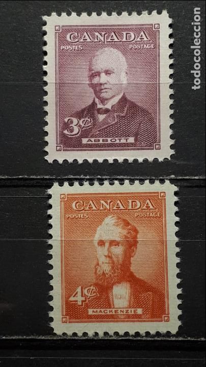 Sellos: CANAD&Aacute;. A&Ntilde;O 1952 *. Yvert 253/4. - Foto 1