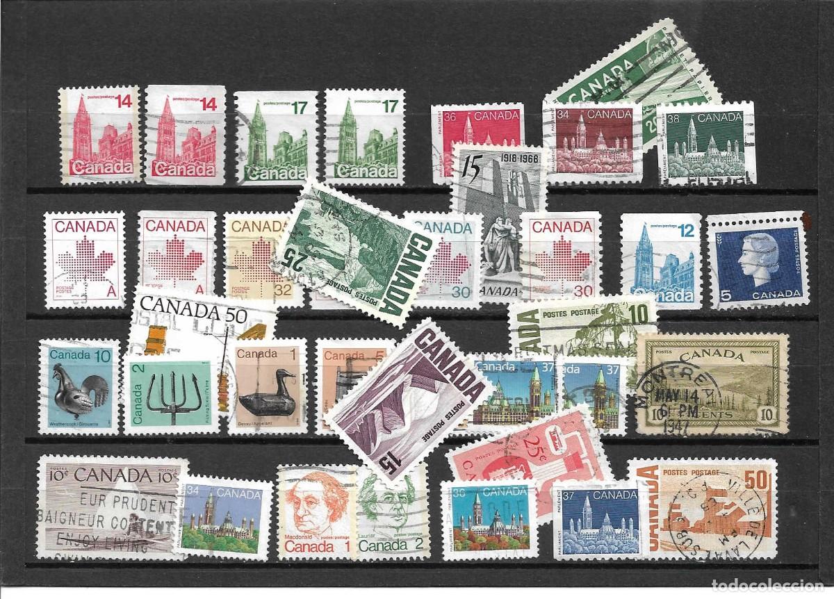 Sellos: lote de 37 sellos diferentes de Canad&aacute; - Foto 1