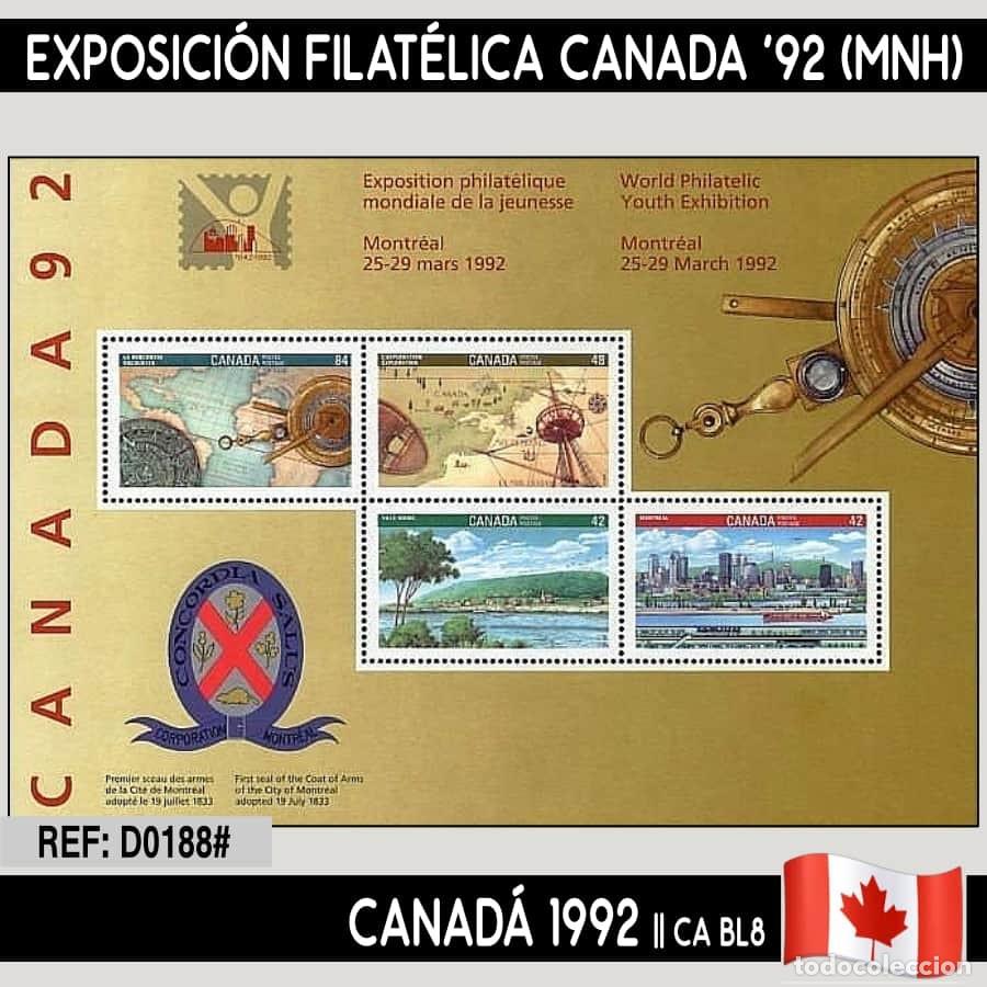 Sellos: D0188# Canad&aacute; 1992. HB Exposici&oacute;n Canad&aacute; 92 (MNH) - Foto 1