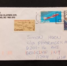 Sellos: DM)1988, CANADA, LETTER SENT TO U.S.A, AIR MAIL, WITH STAMPS, II CENTENARY OF SAMUEL HEARNE'S EXPEDI
