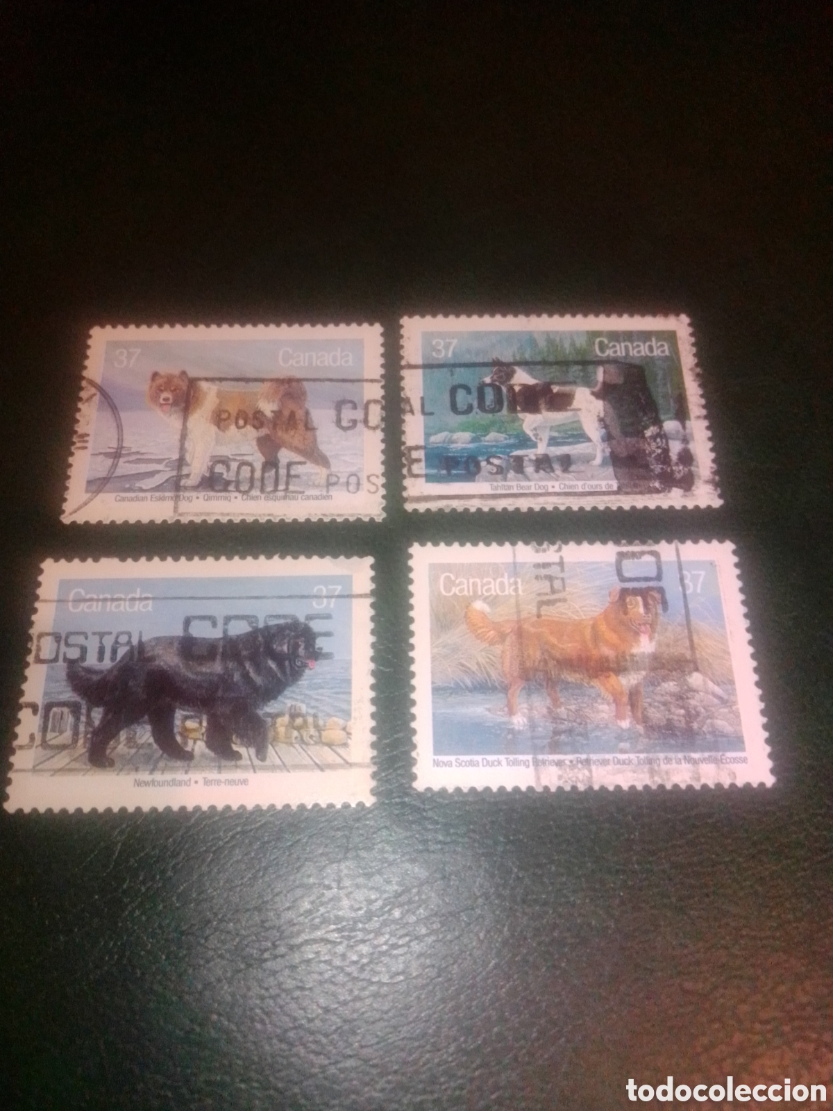 Sellos: Canad&aacute; perros serie completa - Foto 1