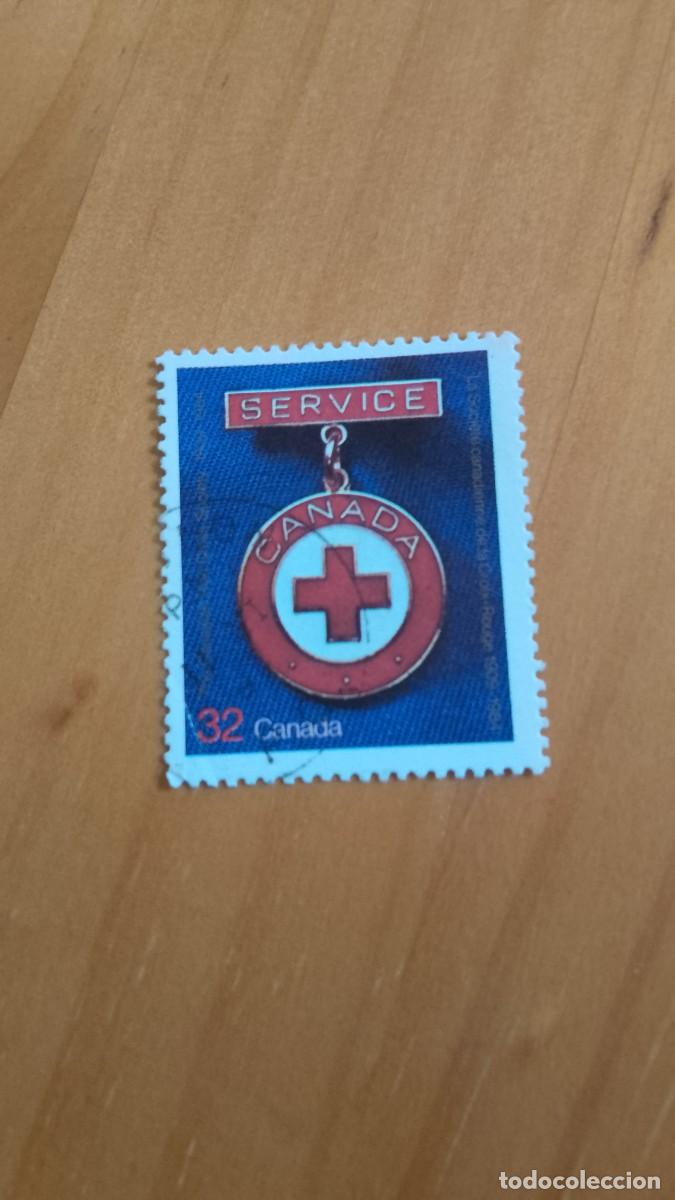 Sellos: CANAD&Aacute; - V/F 32 - MEDALLA, SERVICE - Foto 1
