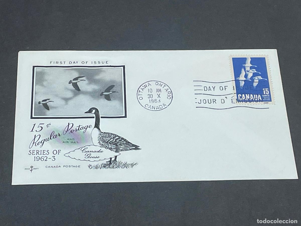 Sellos: CANADA 1963 YVERT 337 FDC - CANADA GOOSES - Foto 1