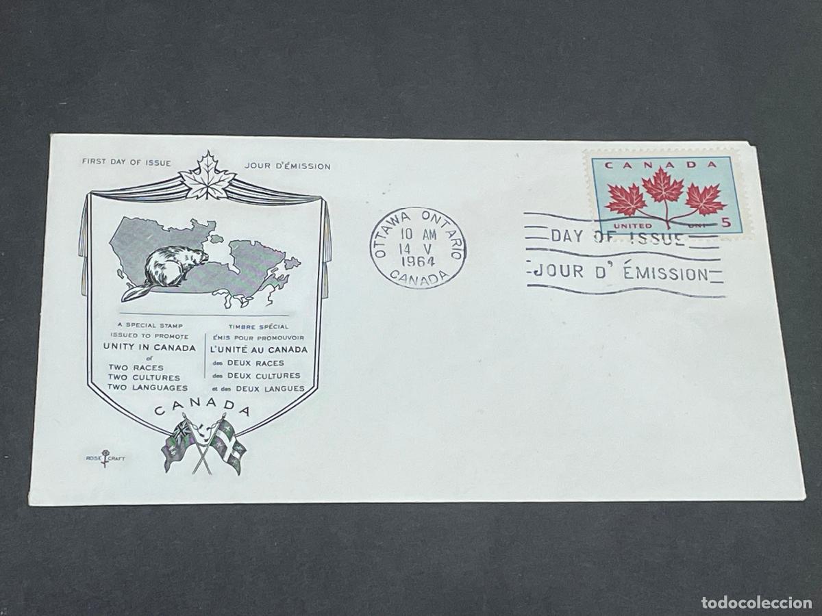 Sellos: CANADA 1964 YVERT 342 FDC - CENTENARIO DE LA UNIDAD - Foto 1