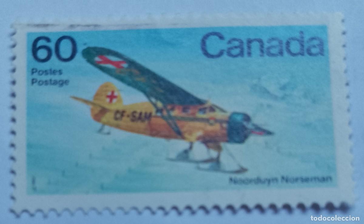 Sellos: CANADA - VALOR FACIAL 60 - AVI&Oacute;N - Foto 1