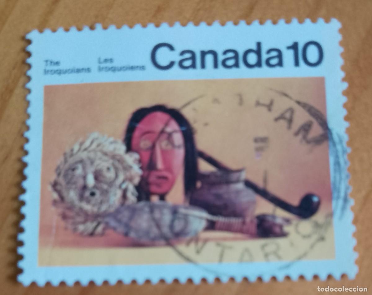 Sellos: CANAD&Aacute; - V/F 10 - LOS IROQUESES. - Foto 1