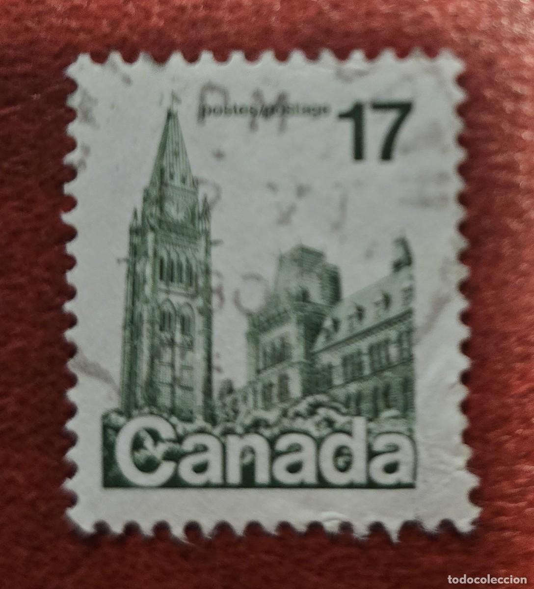 Sellos: SELLO USADO CANADA 1979 CASAS DEL PARLAMENTO - Foto 1