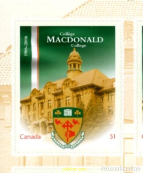 Sellos: 190631 MNH CANADA 2006 CENTENARIO DEL COLEGIO MACDONALD - Foto 1