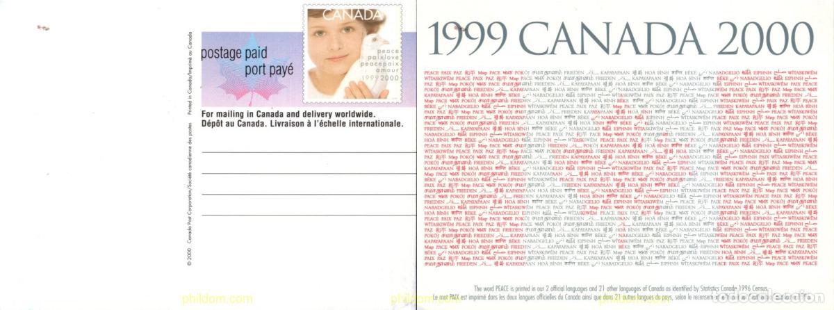 Sellos: 742050 MNH CANADA 2000 PAZ - Foto 1