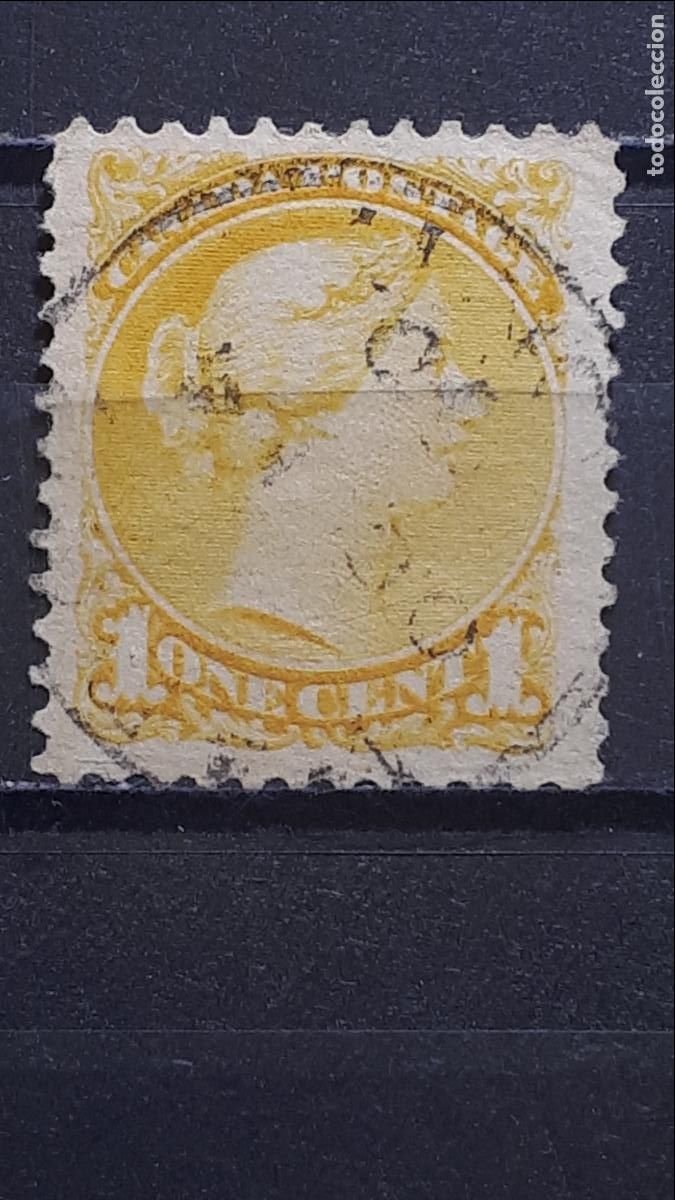 Sellos: CANAD&Aacute;. A&Ntilde;O 1870. &deg;. YVERT 28 - Foto 1