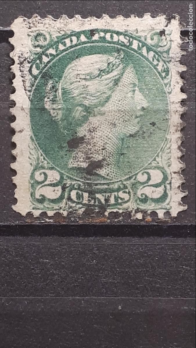 Sellos: CANAD&Aacute;. A&Ntilde;O 1870. &deg;. YVERT 29 - Foto 1