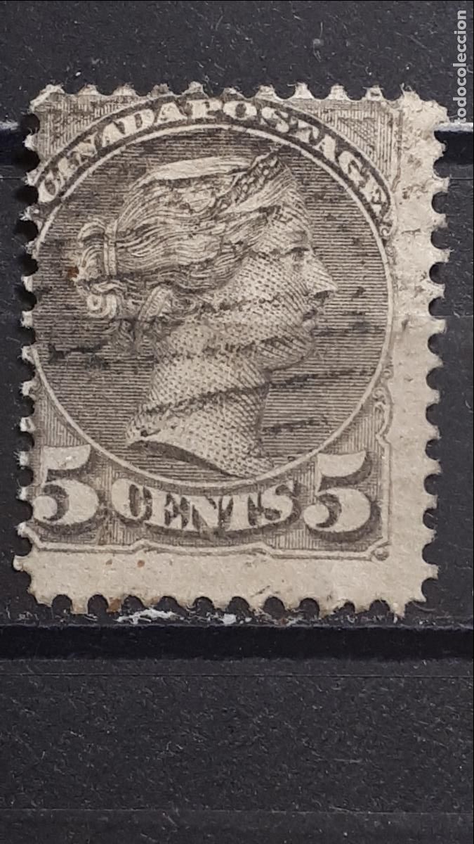 Sellos: CANAD&Aacute;. A&Ntilde;O 1870. &deg;. YVERT 31 - Foto 1