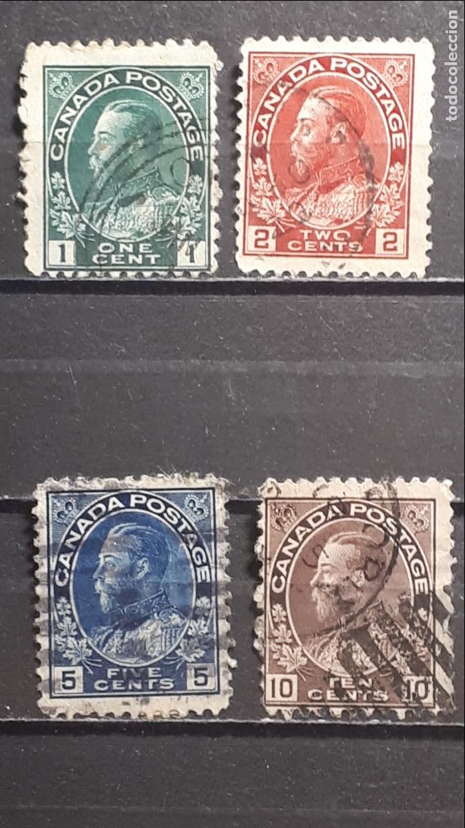 Sellos: CANAD&Aacute;. A&Ntilde;O 1911. &deg;. YVERT 93/5, 97 - Foto 1