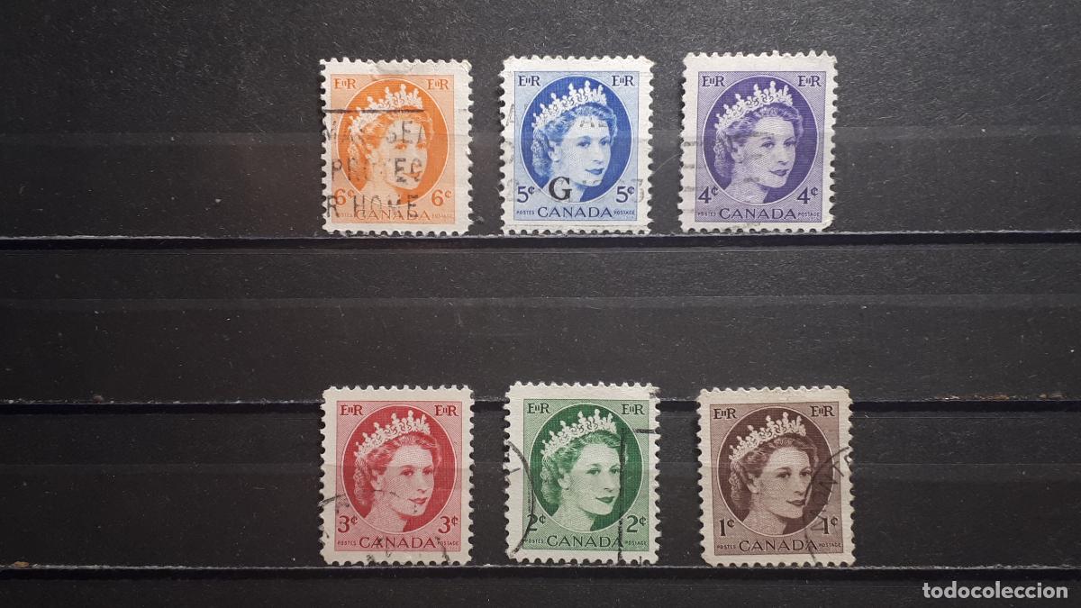 Sellos: CANAD&Aacute;. A&Ntilde;O 1954, &deg;. YVERT 267/72 - Foto 1