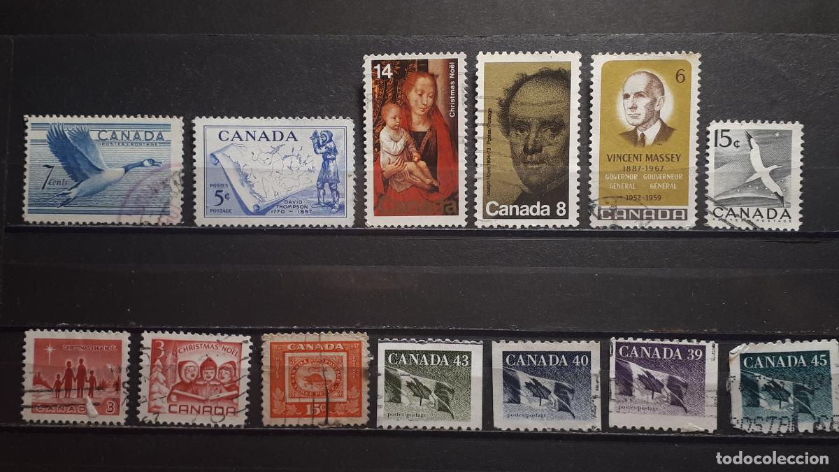 Sellos: CANAD&Aacute;. &deg;. Lote de 13 sellos a catalogar - Foto 1