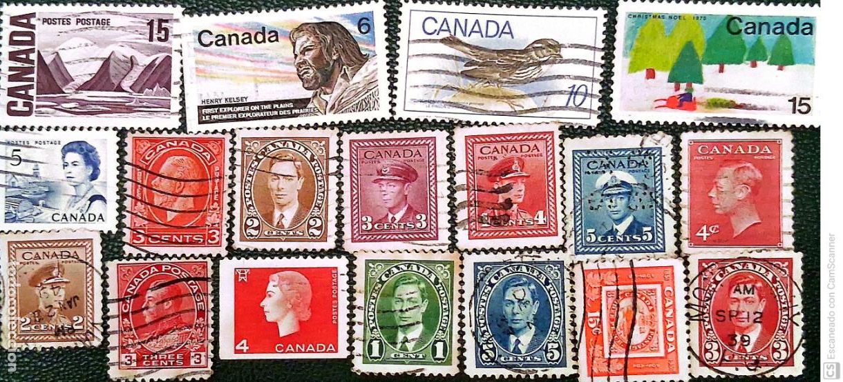 Sellos: Canad&aacute; 18 Sellos usados distintos. Ref: e78 - Foto 1