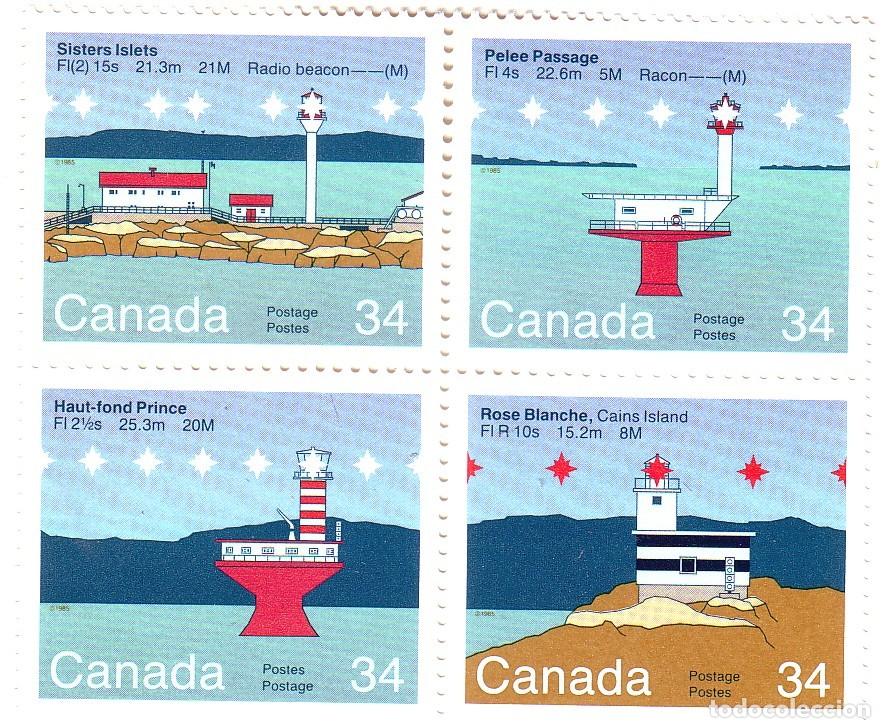 Sellos: SERIE DE CANAD&Aacute; CON FAROS MAR&Iacute;TIMOS - Foto 1