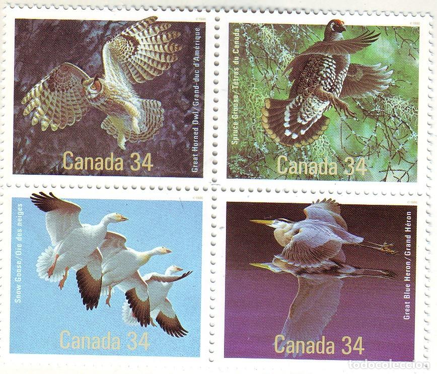 Sellos: SERIE DE CANAD&Aacute; CON AVES NUEVOS - Foto 1
