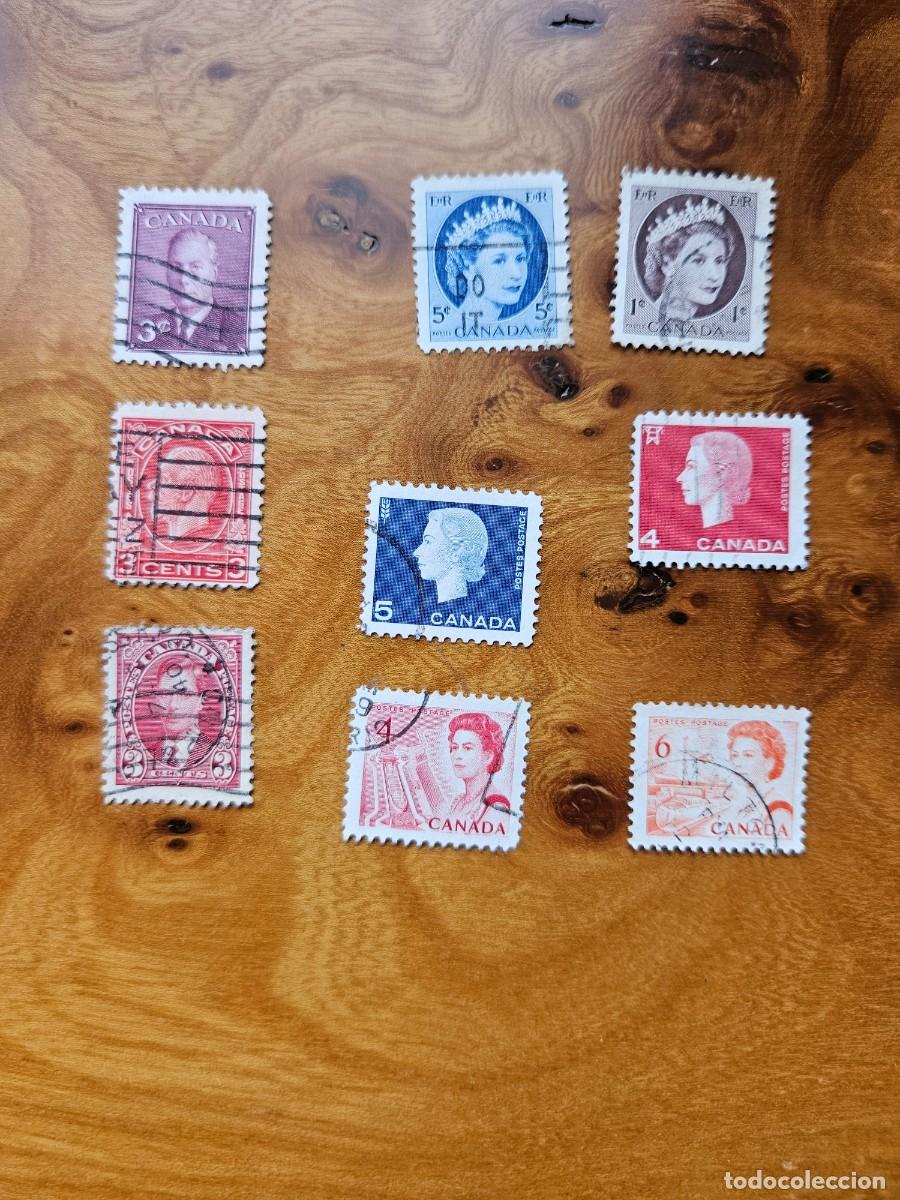 Sellos: LOTE 9 SELLOS USADOS CANADA - Foto 1