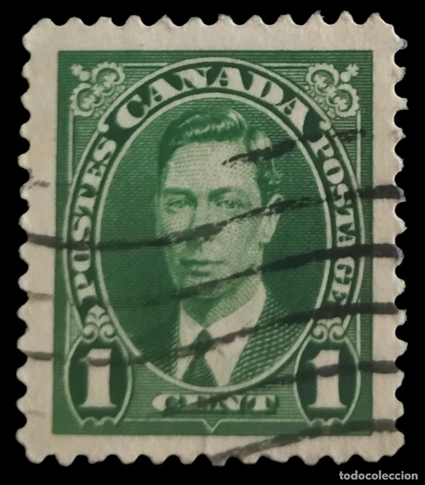 Sellos: CANAD&Aacute; 1937 Jorge V. USADO. - Foto 1