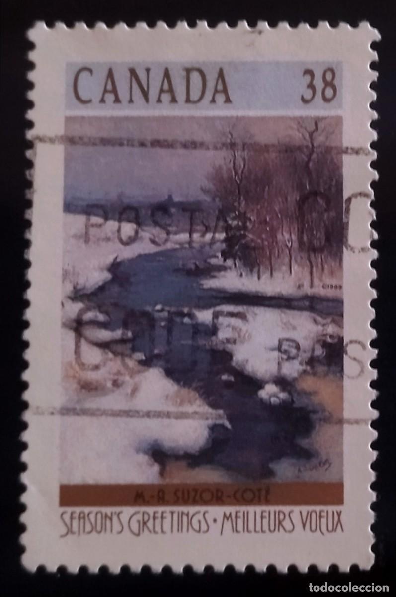 Sellos: CANAD&Aacute; 1989 Navidad. USADO. - Foto 1