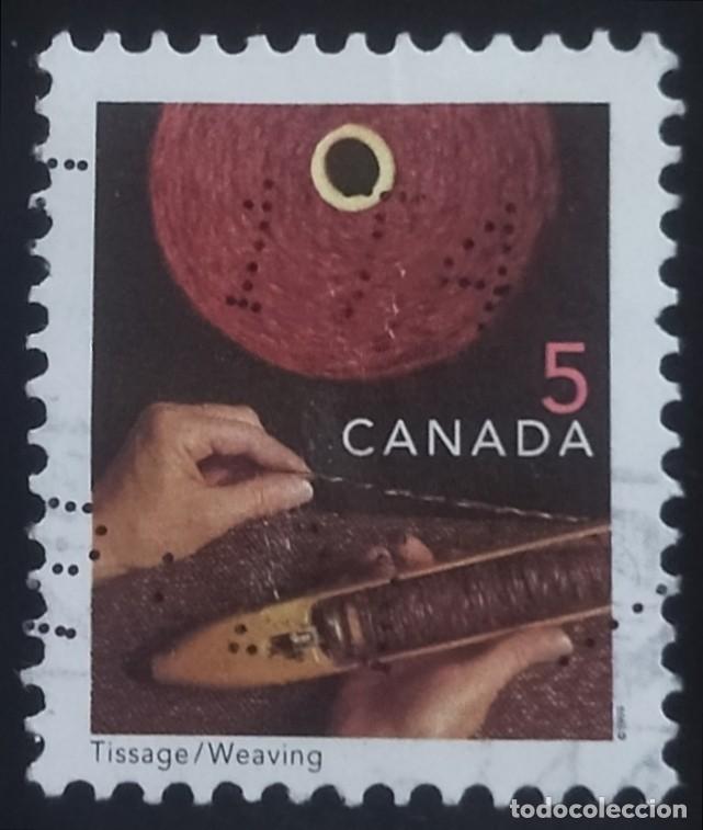 Sellos: CANAD&Aacute; 1999 Artesan&iacute;a tradicional. USADO. - Foto 1