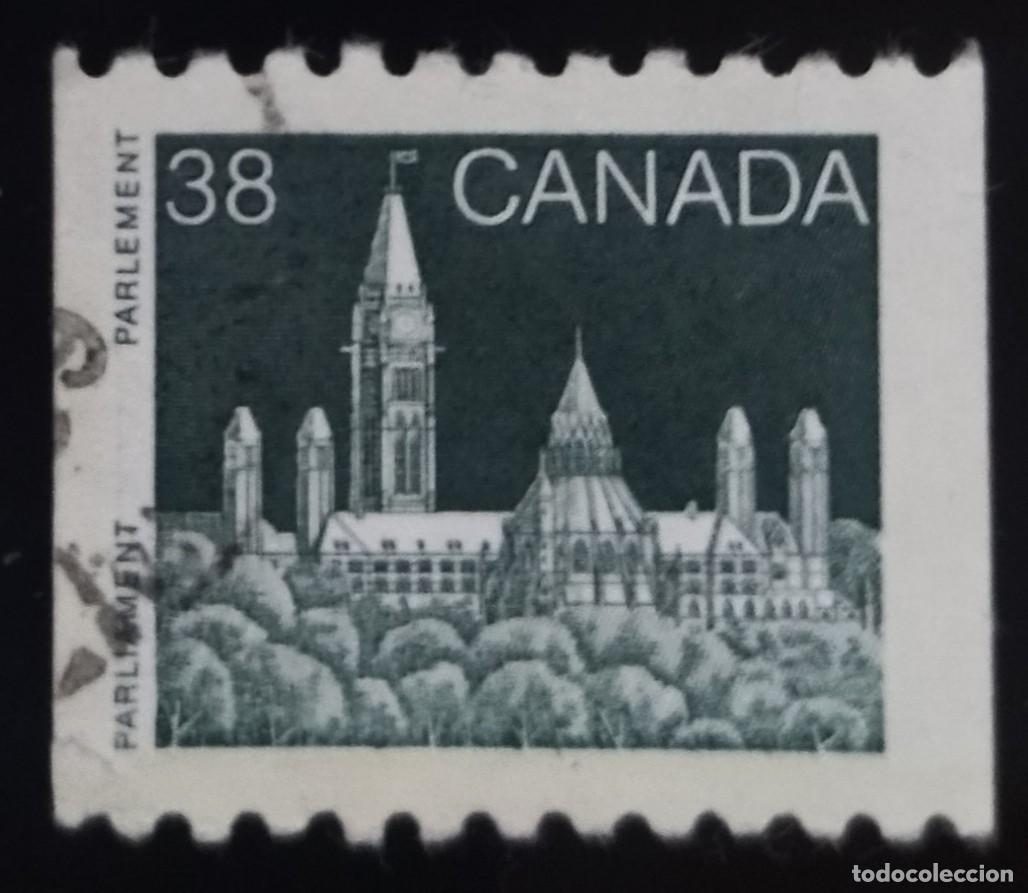 Sellos: CANAD&Aacute; 1985 Edificio del parlamento. USADO. - Foto 1