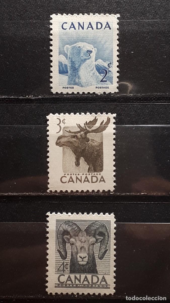 Sellos: CANAD&Aacute;. A&Ntilde;O 1953 **. YVERT 257/59. S. Cpta. - Foto 1