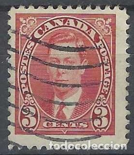 Sellos: CANAD&Aacute; 1937 - JORGE V, CARM&Iacute;N - USADO - Foto 1