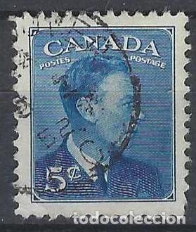 Sellos: CANAD&Aacute; 1949-51 - JORGE VI, &rdquo;POSTES POSTAGE&rdquo;, AZUL - USADO - Foto 1