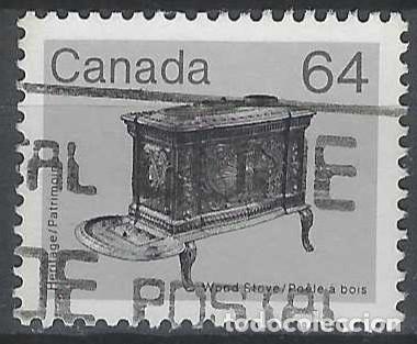 Sellos: CANAD&Aacute; 1983 - ESTUFA DE MADERA - USADO - Foto 1