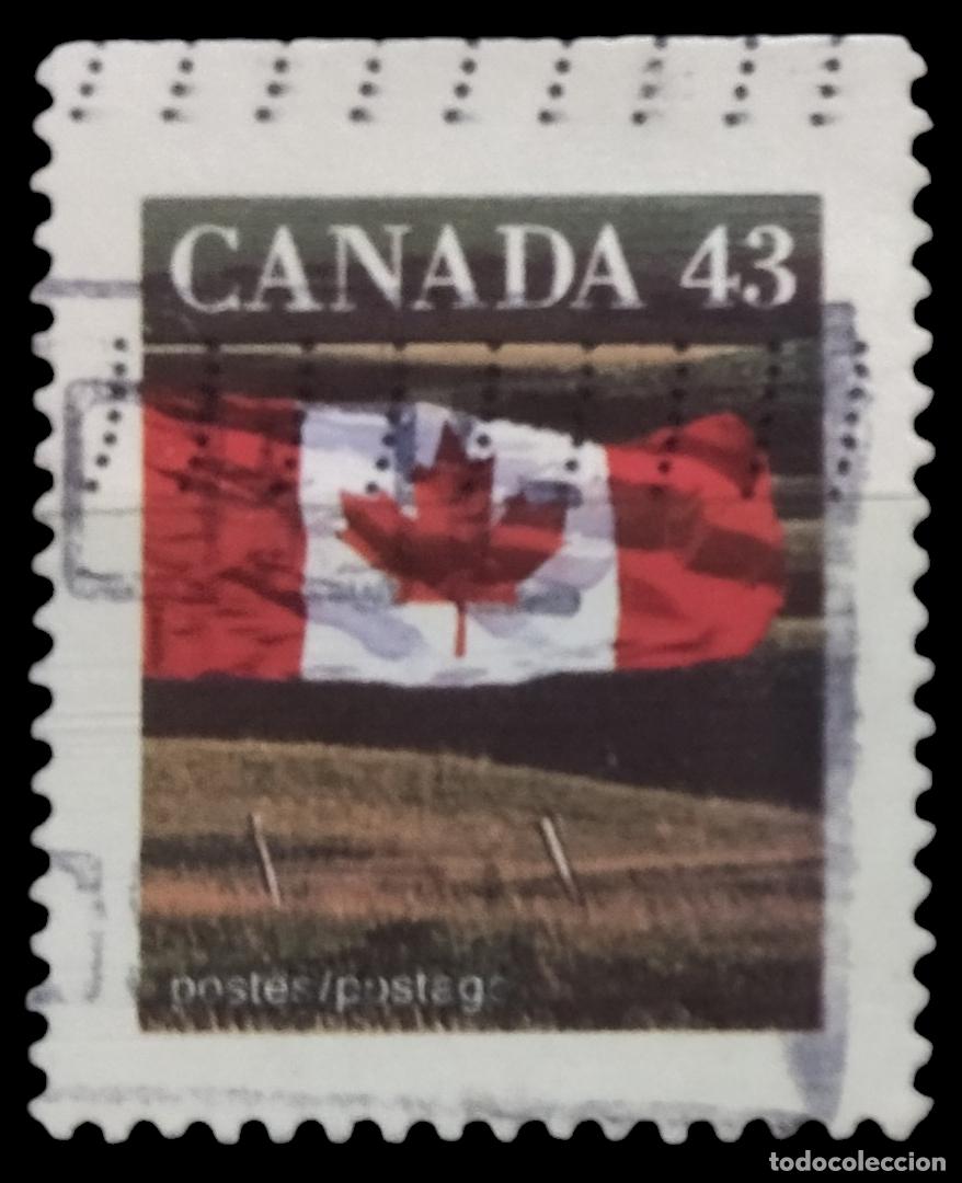 Sellos: CANADA 1992 Bandera. USADO. - Foto 1