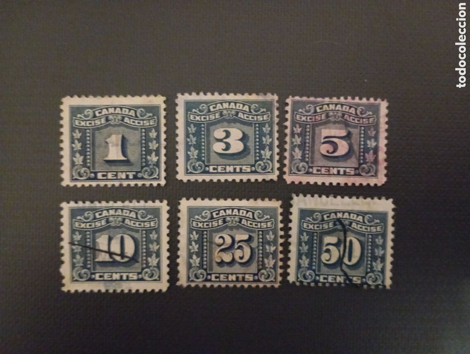 Sellos: CANAD&Aacute; IMPUESTOS ESPECIALES USADOS