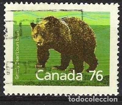 Sellos: Canada 1989 - Mi 1120A - YT 1082 - Faune : Oso pardo