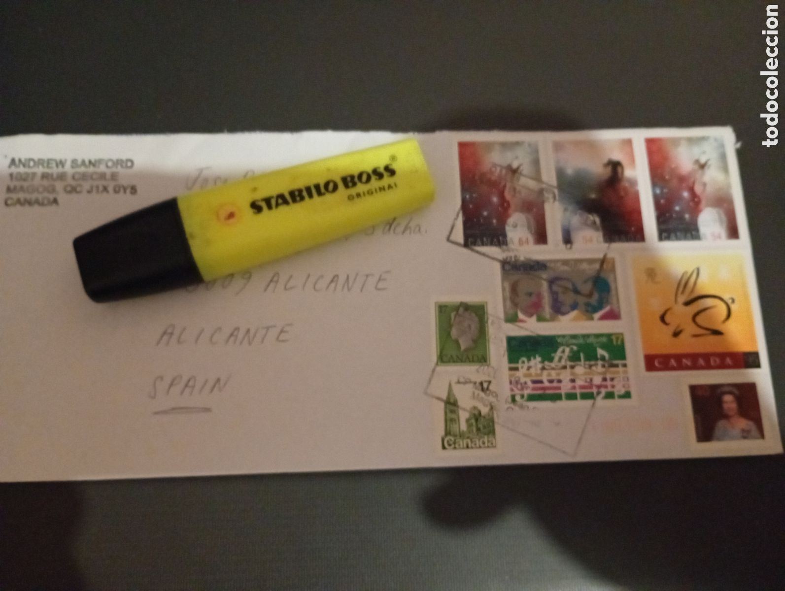 Sellos: Sobre franqueado Canad&aacute;