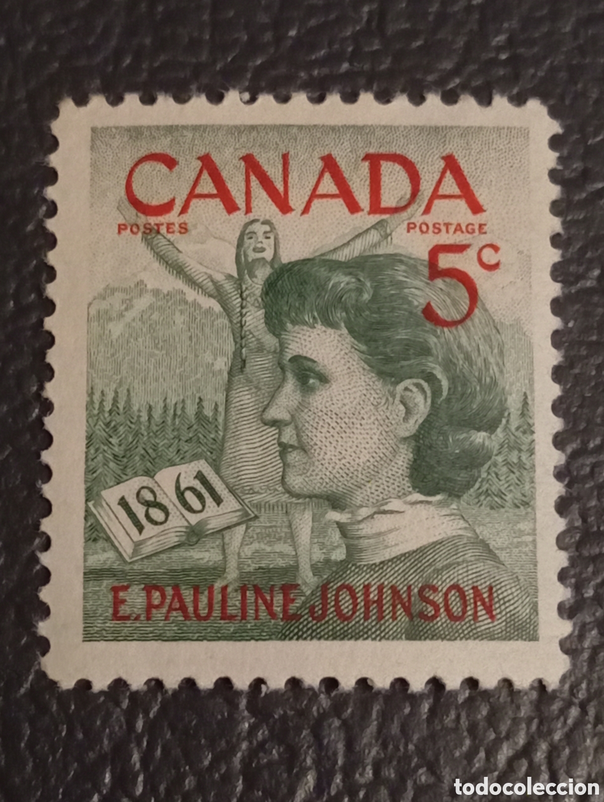 Sellos: Canad&aacute; 1961 - E. Pauline Johnson (Scott #392) - 5c MNH