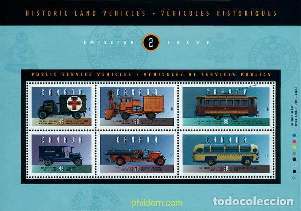 Sellos: 58033 MNH CANADA 1994 VEHICULOS HISTORICOS DEL SERVICIO PUBLICO
