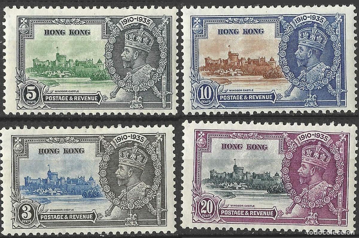 Sellos: HONG KONG/1935/MH/SC#147-50/ EMISION JUBILEO DE PLATA / REY JORGE V / KGV / FULL SET