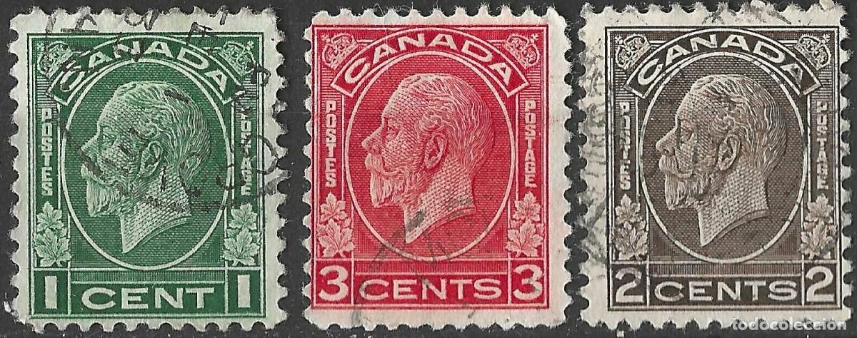 Sellos: CANADA/1930-1/USED/SC#195-6, 197c/ REY JORGE V / KGV