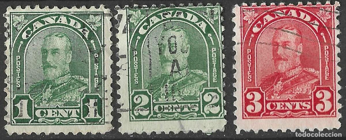 Sellos: CANADA/1930-1/USED/SC#163-4, 167/ REY JORGE V / KGV