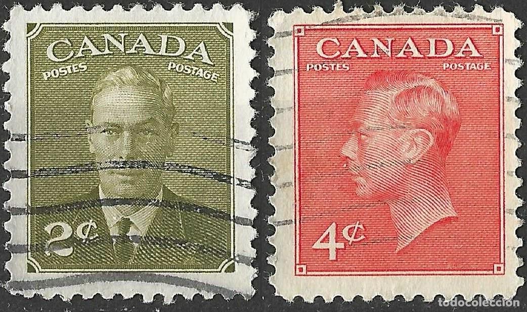 Sellos: CANADA/1951/USED/SC#305-6/ REY JORGE VI / KGVI/ FULL SET