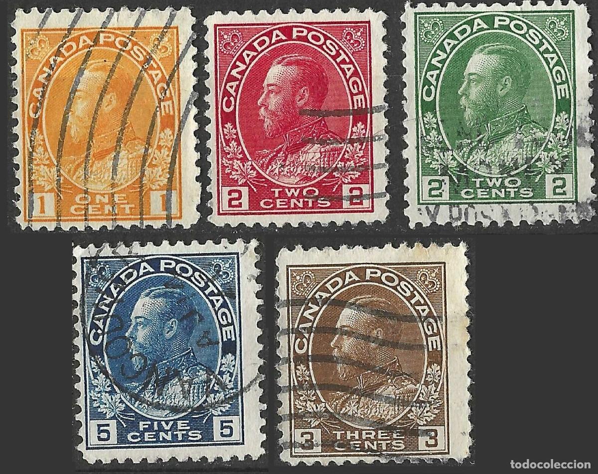 Sellos: CANADA/1911-25/USED/SC#105-8, 111/ REY JORGE V / KGV