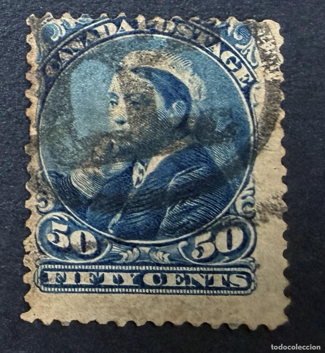 Sellos: CANAD&Aacute;, 1893. YVERT 37. REINA VICTORIA. USADO.