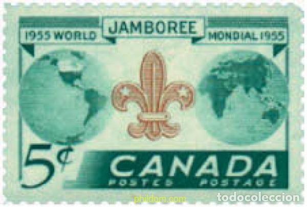 Sellos: 250395 HINGED CANADA 1955 8 JAMBOREE MUNDIAL EN NIAGARA