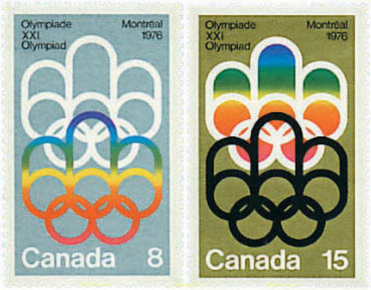 Sellos: 281159 HINGED CANADA 1973 21 JUEGOS OLIMPICOS VERANO MONTREAL 1976