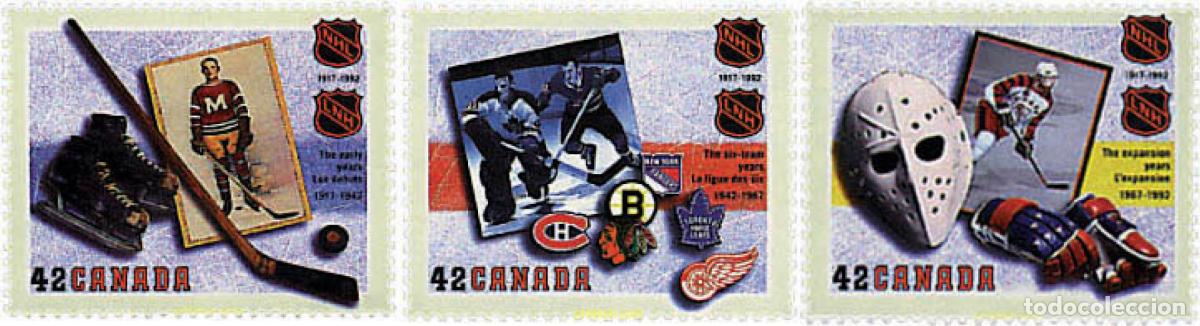 Briefmarken: 80634 MNH CANADA 1992 75 ANIVERSARIO DE LA LIGA NACIONAL DE HOCKEY