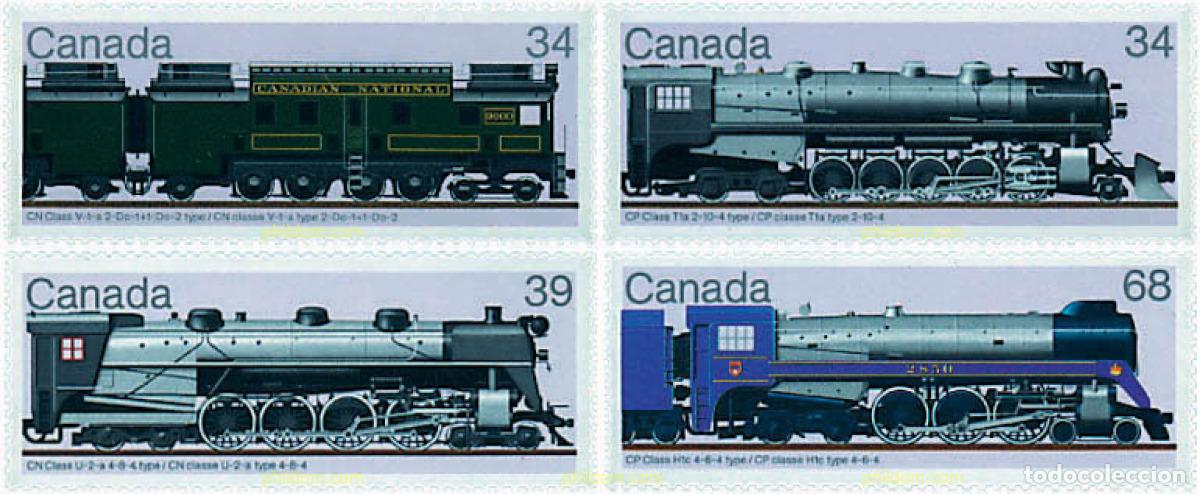 Sellos: 58025 MNH CANADA 1986 LOCOMOTORAS DEL CANADA