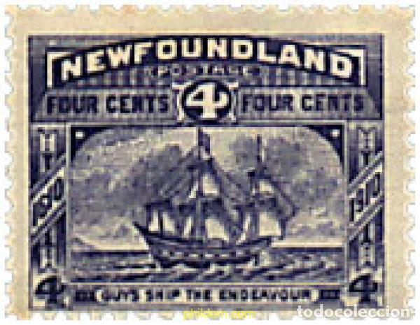 Sellos: 660822 USED CANADA. Terranova 1910 3 CENTENARIO DE LA COLONIZACION